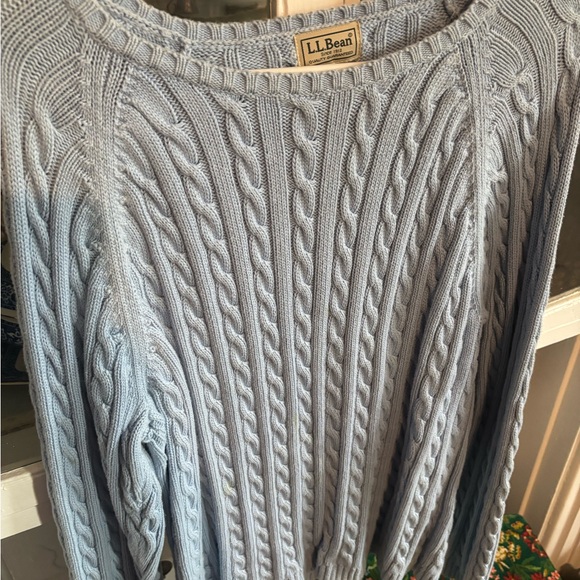 L.L. Bean Soft Blue Women's Sweater - Picture 3 of 4